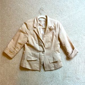 Tan cuffed sleeve blazer
